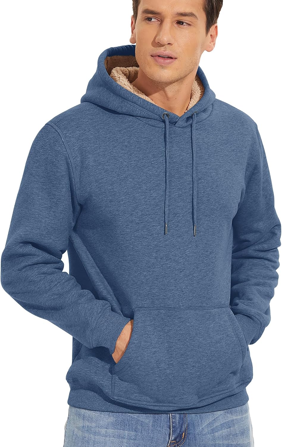 Thumbnail 1 de TACVASEN Men's Sherpa-Lined Pullover Hoodie with Kangaroo Pocket