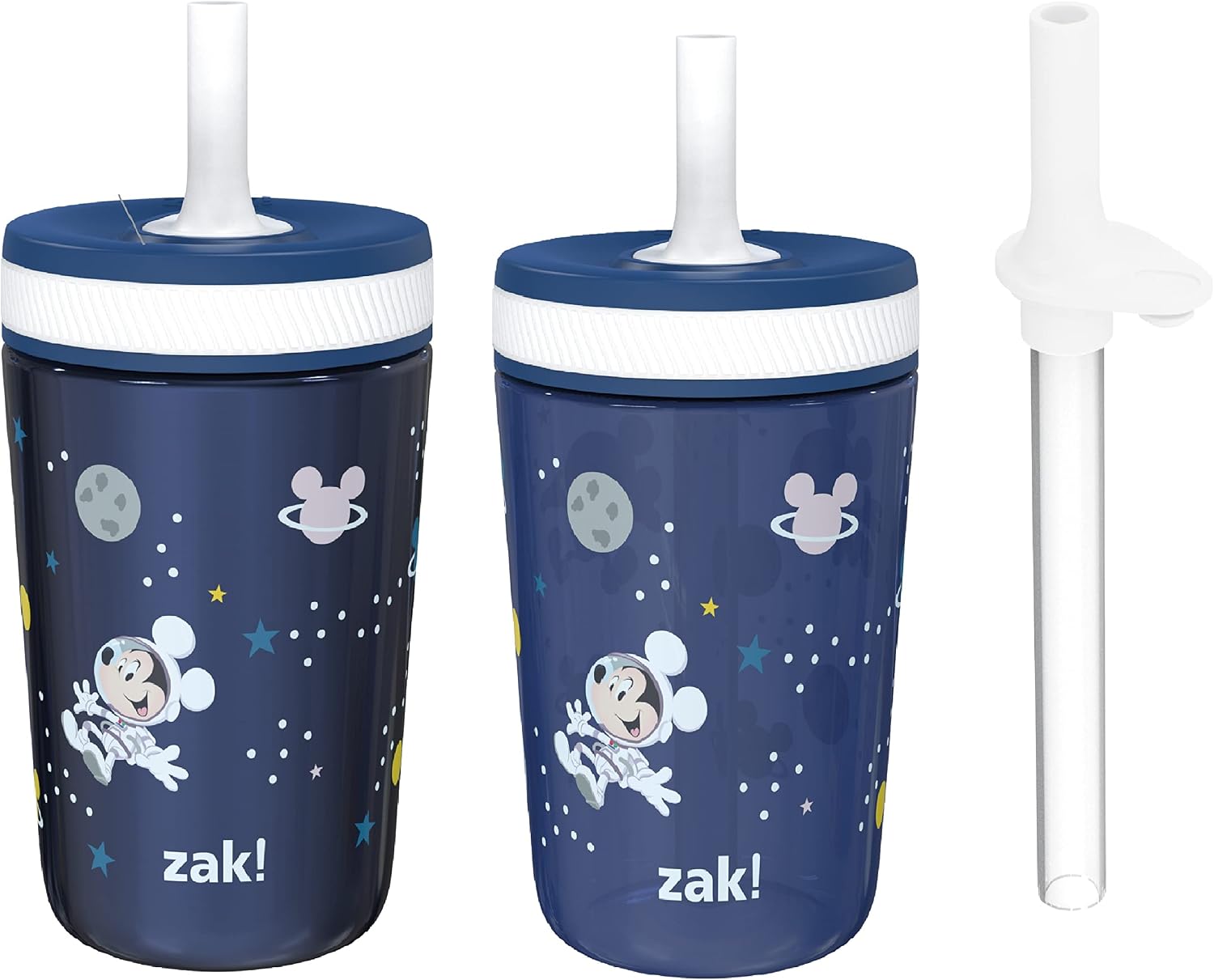 Zak Designs U374-W330 Disney Mickey Kelso Toddler Straw Cups, 3-Piece Set