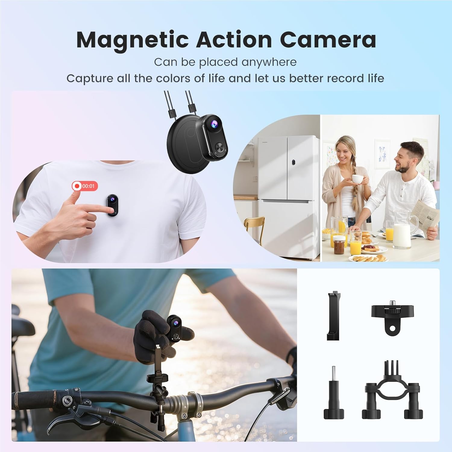 Thumbnail 4 de Caméra Camlance 4K Mini Sport – 20 MP, Stabilisation 6 axes, Waterproof 40 m, Magnétique et WiFi (64 Go inclus)