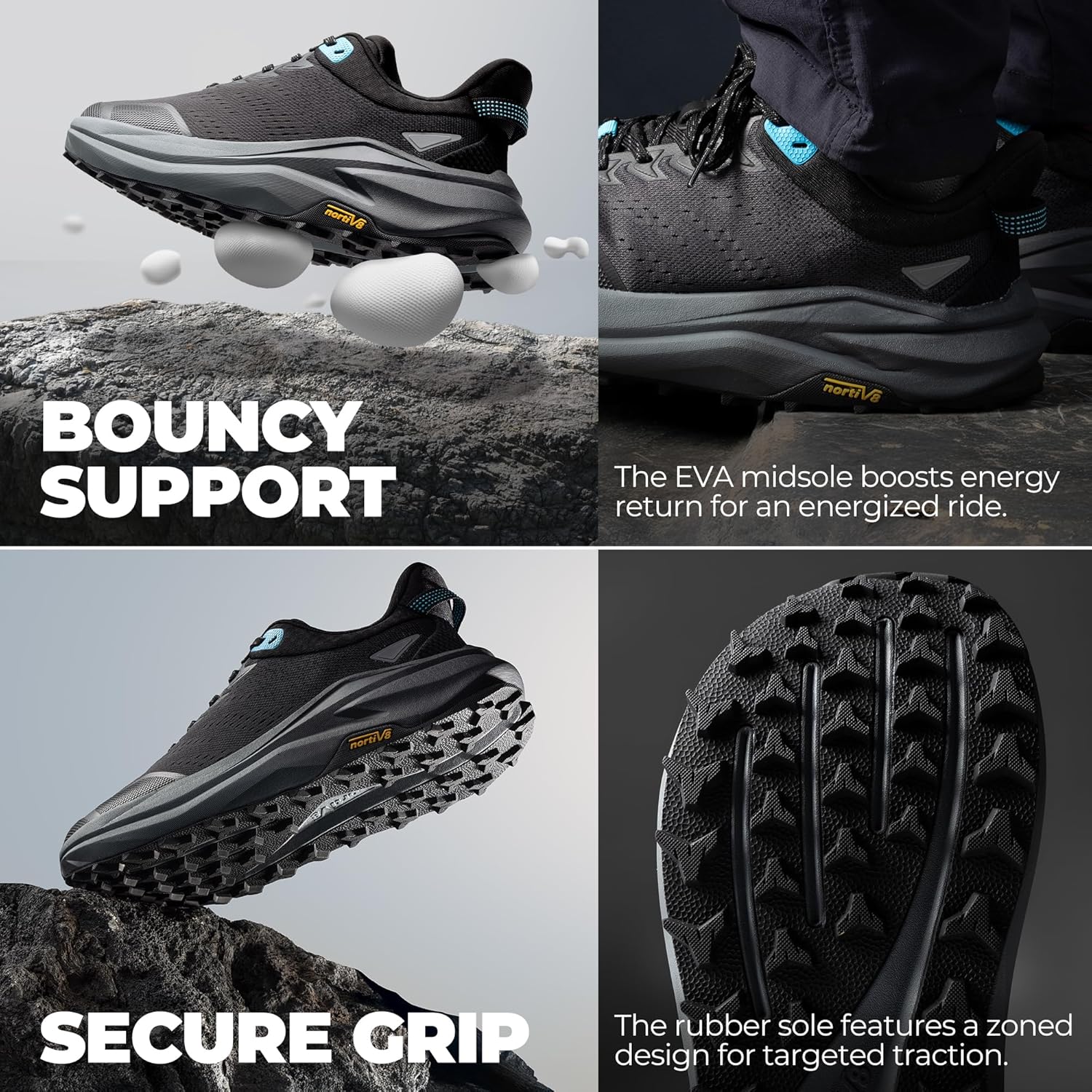 Thumbnail 4 de NORTIV 8 Wide Toe Box Trail Running Shoes