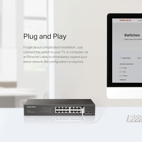Thumbnail 6 de Mercusys MS116GS Switch Gigabit 16 puertos, 16️⃣