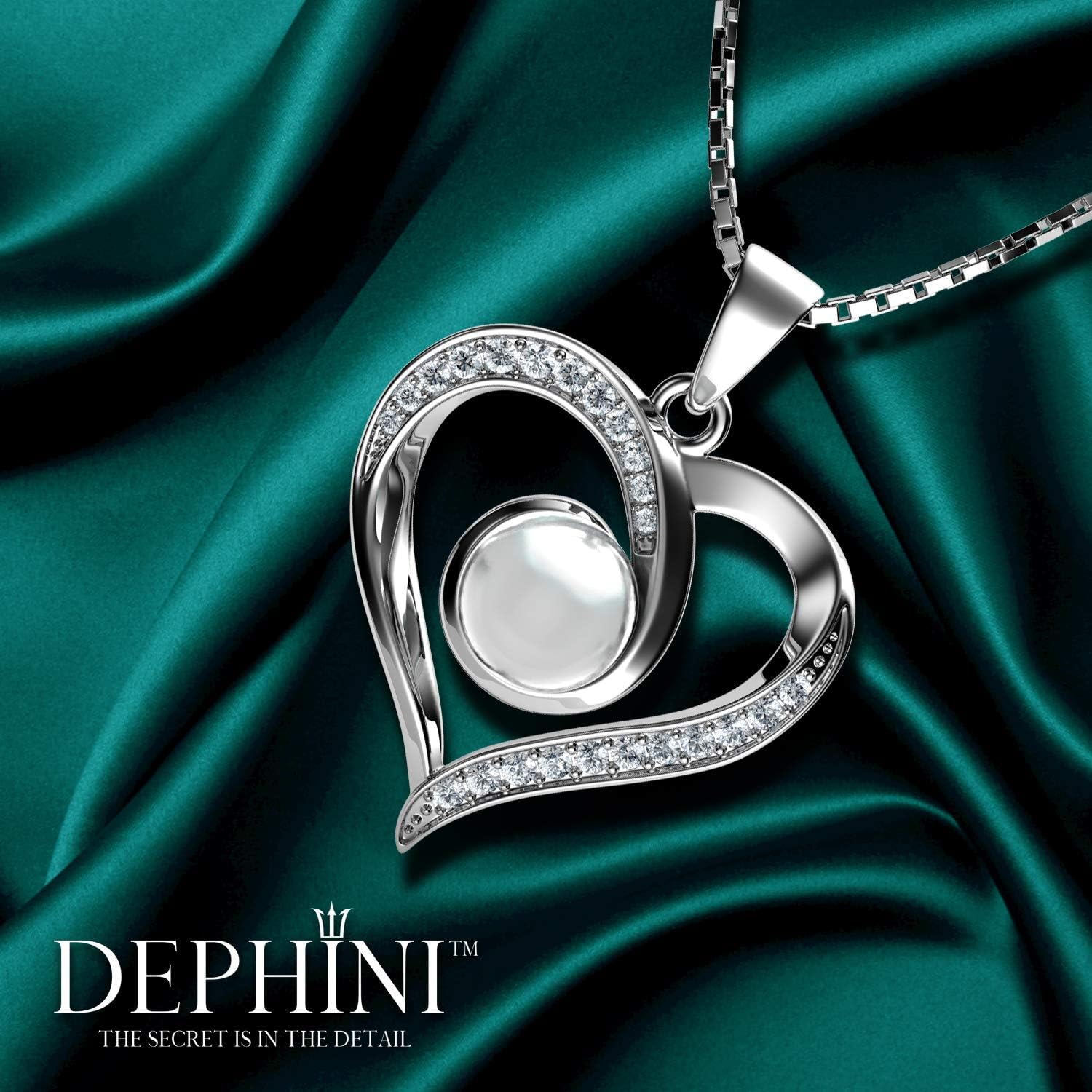 Thumbnail 4 de DEPHINI Doppel Herz Kette aus 925 Silber