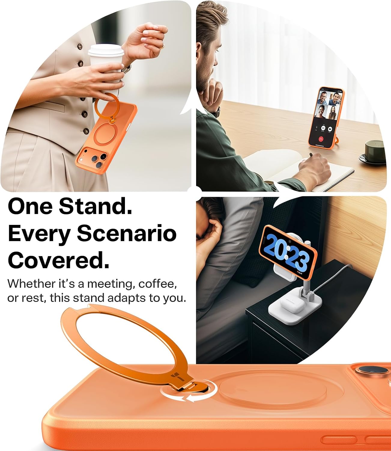Detalle 2 de TORRAS Ostand Q3 Spin iPhone 17 Pro Max Case 360°