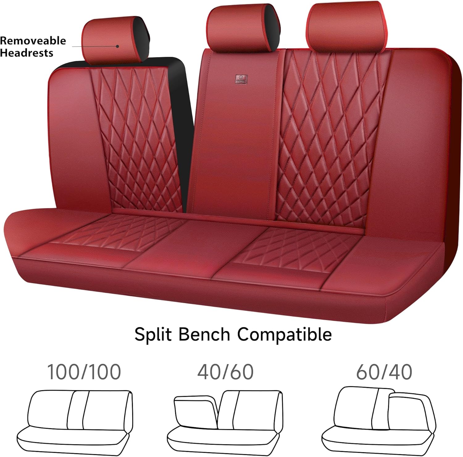 Thumbnail 3 de CAR PASS Piping Full Seat Covers 5-piece Set