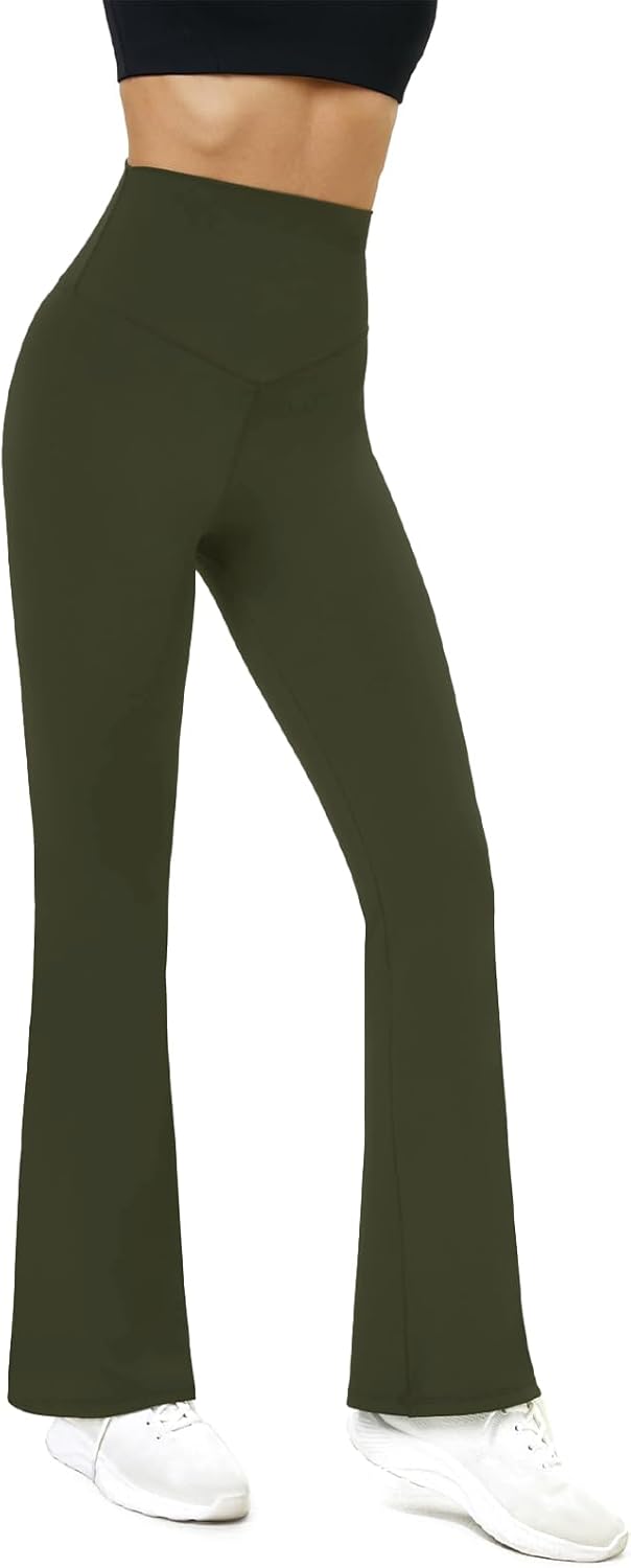Thumbnail 3 de Glacspyg Yogahose Damen Flared Sporthose mit hoher Taille und Bauchkontrolle