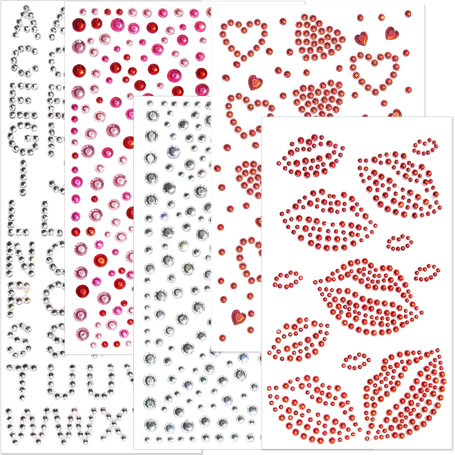 Detalle de Face Gem Stickers, 15 Colours