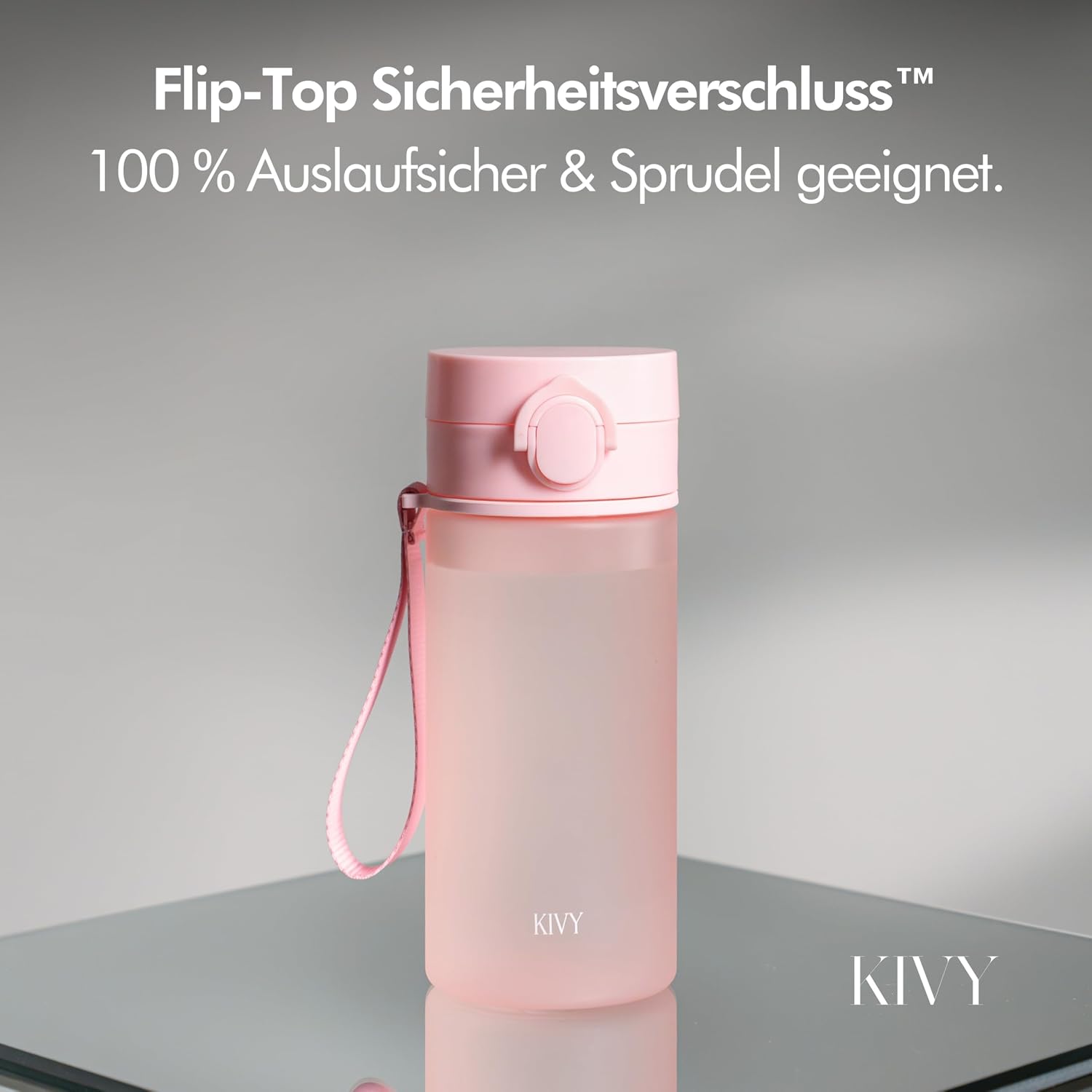 Detalle de KIVY Trinkflasche 650ml – BPA-frei, auslaufsicher, spülmaschinenfest