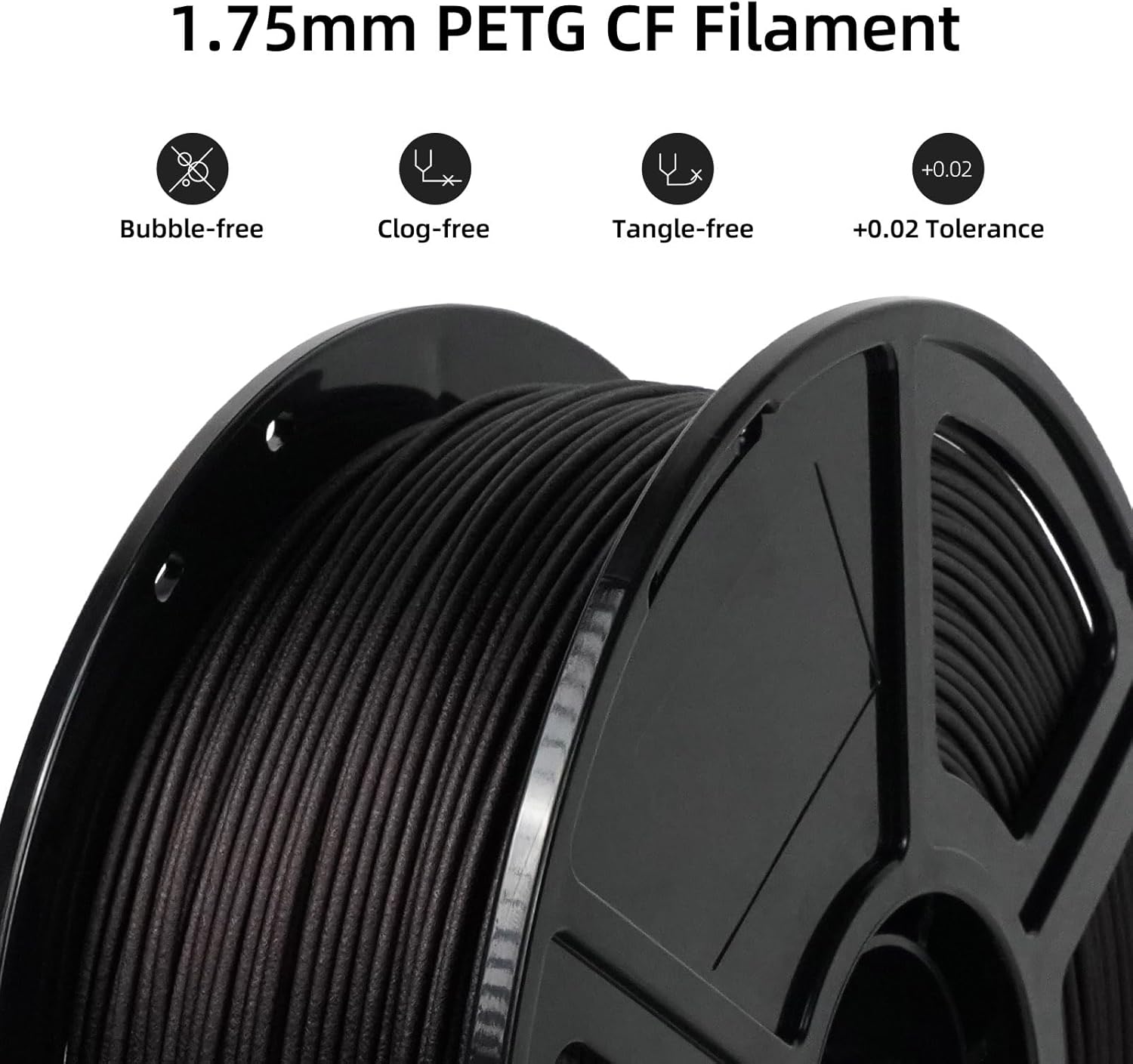 Detalle 2 de FLASHFORGE PETG CF 3D Printer Filament 1.75mm for Strong Functional Parts