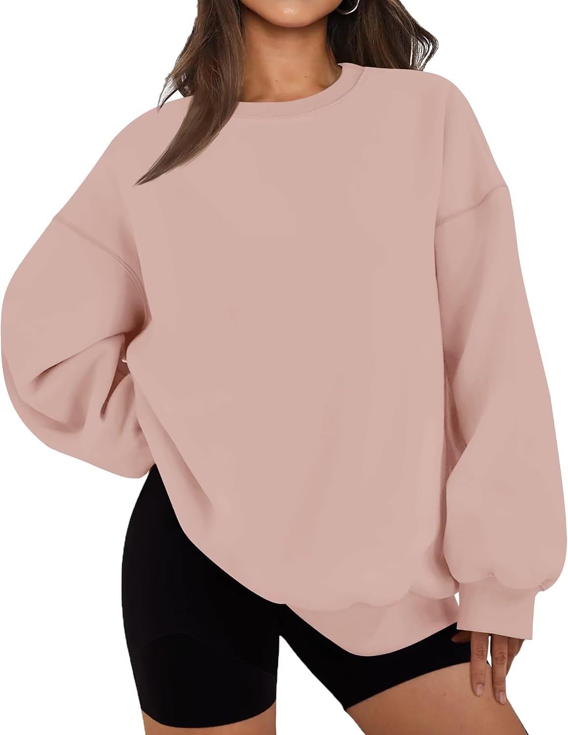 Detalle de LACOZY Women’s Oversized Long Sleeve Crewneck Sweatshirt Jumper