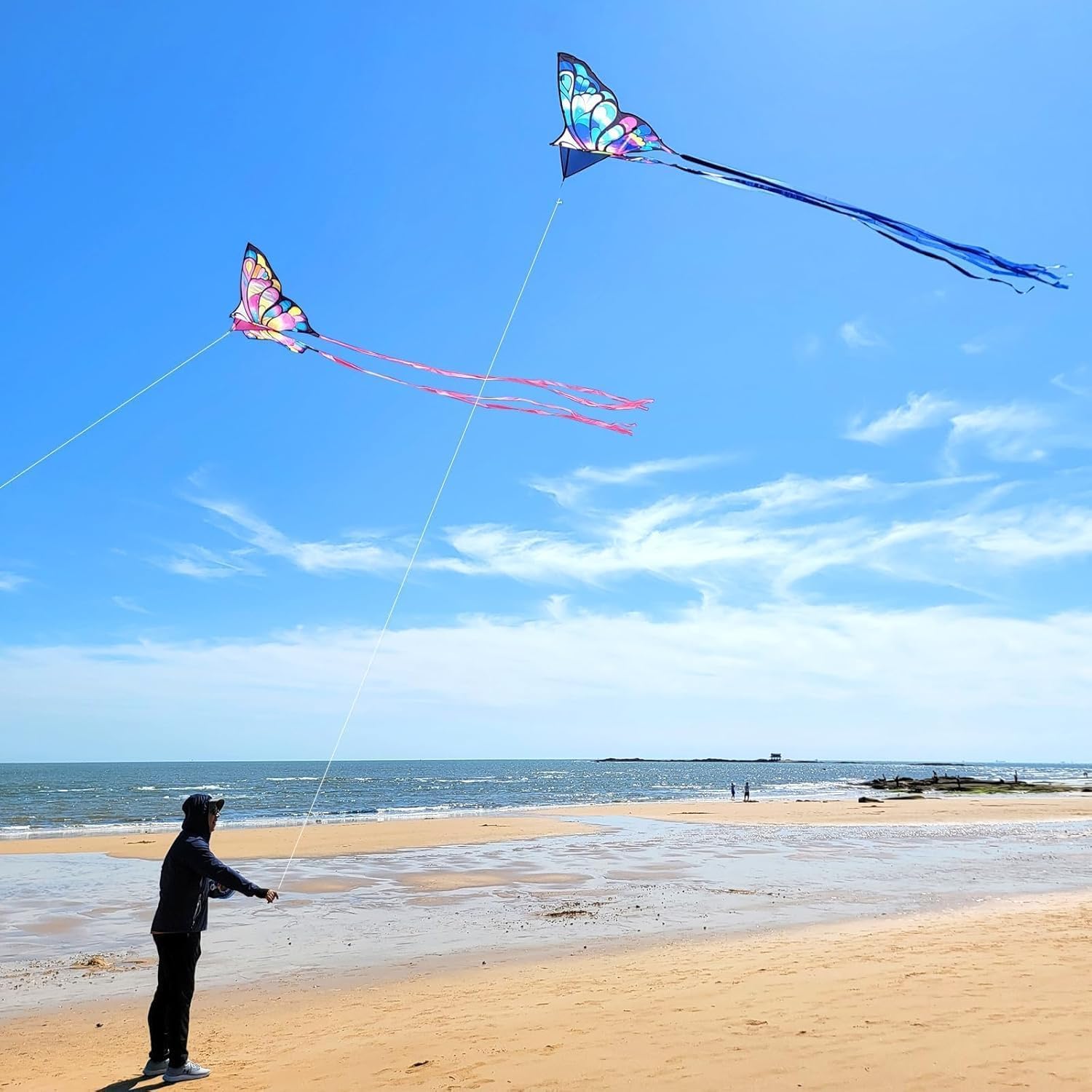 Thumbnail 3 de Simxkai Butterfly Kite for Kids & Adults – Easy to Fly Large Beginner Kite Set