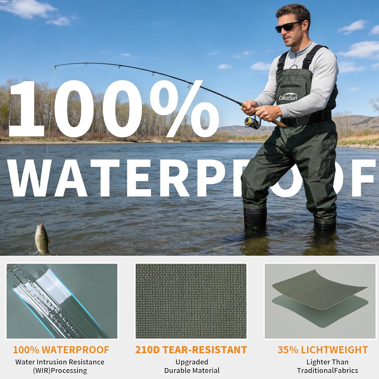 Detalle de DikaSun Chest Waders M10/W12