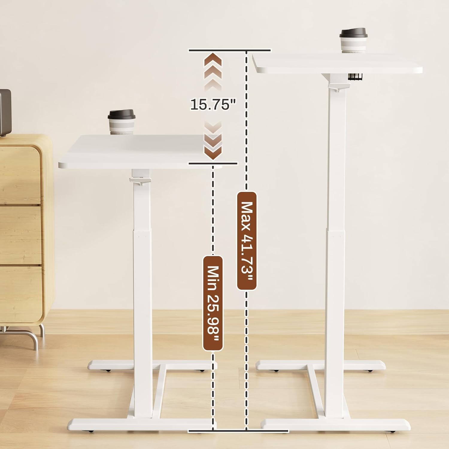 Detalle 2 de FLEXISPOT Mobile Standing Desk 27.6-inch