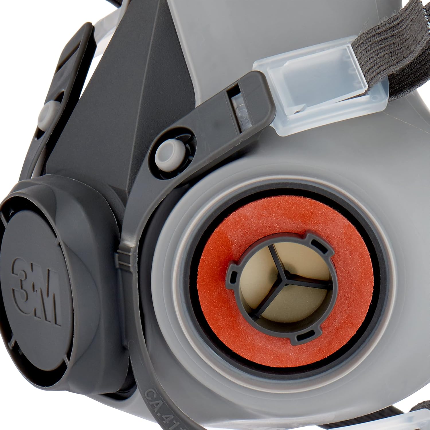 Detalle de 3M Respiratore semimaschera 6002C con filtri intercambiabili – protezione A2P2 per gas, vapori organici e polveri sottili