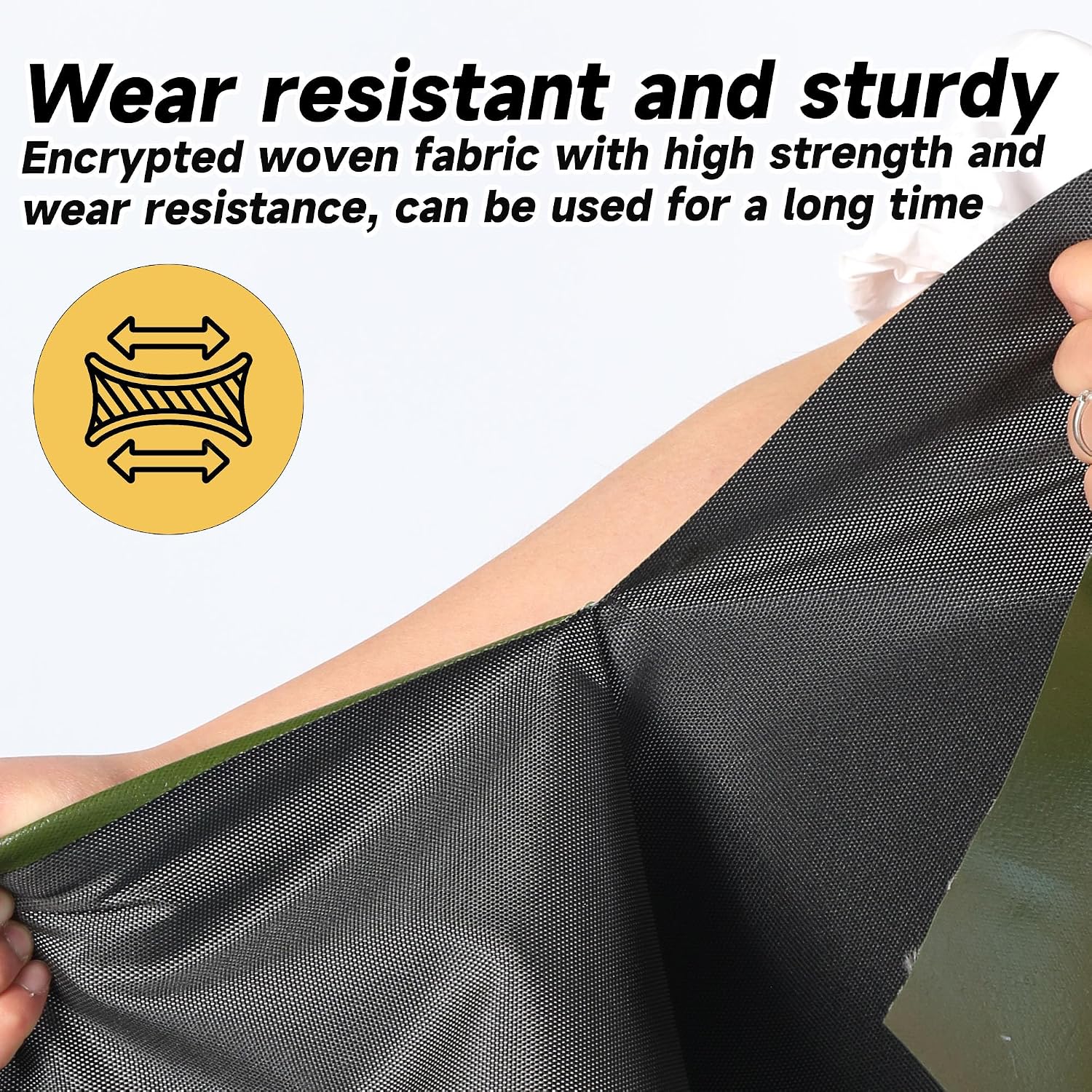 Detalle 2 de Eastarp 10x12 FT Black Ultra-Heavy Duty Canvas Tarp (28 Mil Silicone Coating) with Grommets