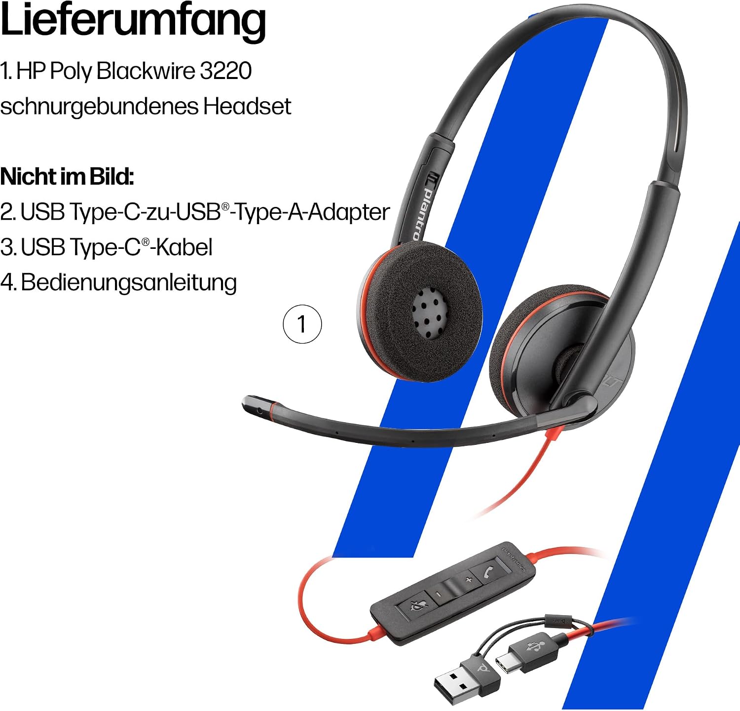 Thumbnail 6 de USB-C-Headset fürs Meeting, Blackwire 3210