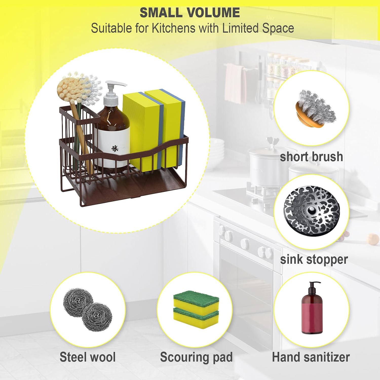 Thumbnail 1 de Fssvcd Maifan Sink Caddy Sponge Holder for Kitchen 🧽