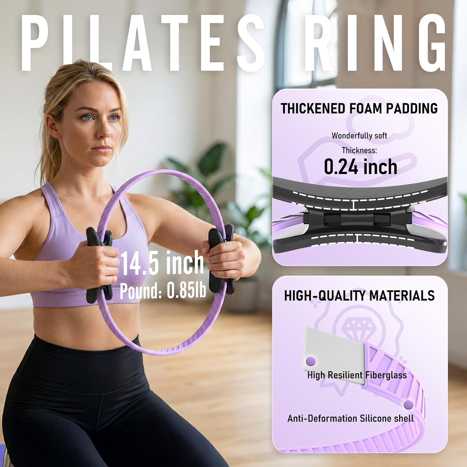 Detalle 1 de JKSHMYT Pilates Ring 14.5in Home Kit