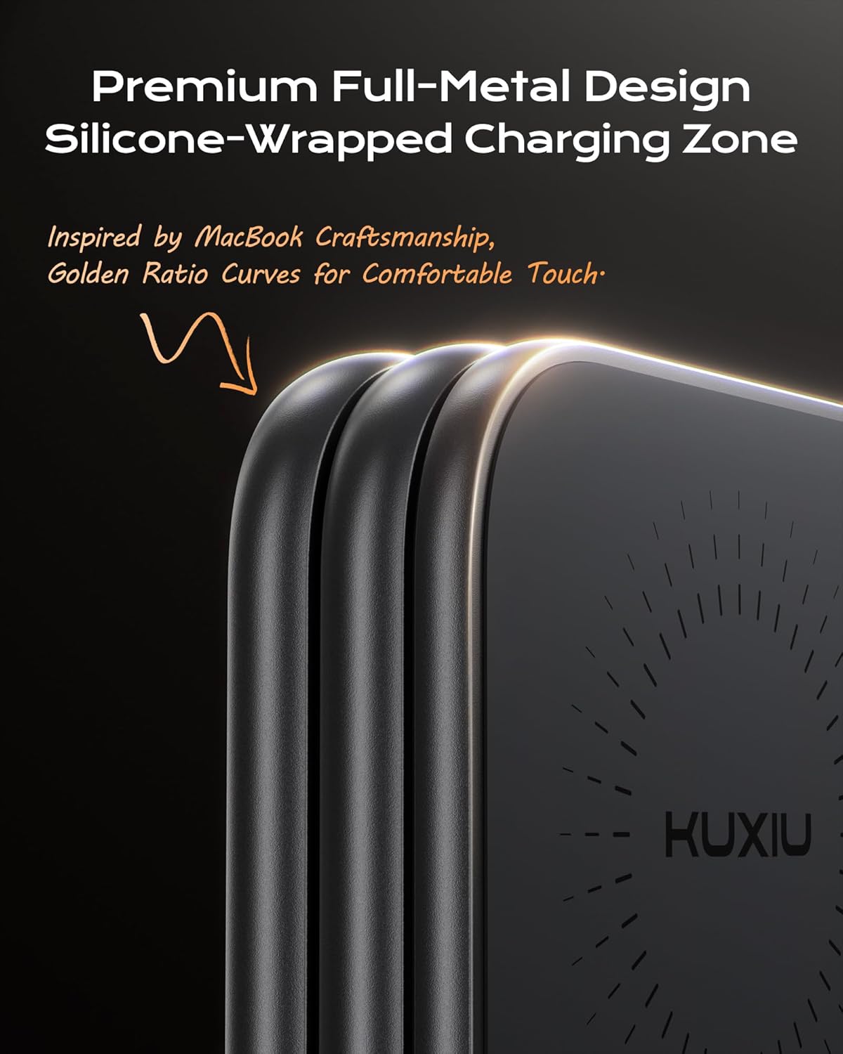 Thumbnail 6 de KU XIU X40 Turbo Qi2.2 25W Station de Charge 3 en 1 – Aluminium CNC, pliable et magnétique