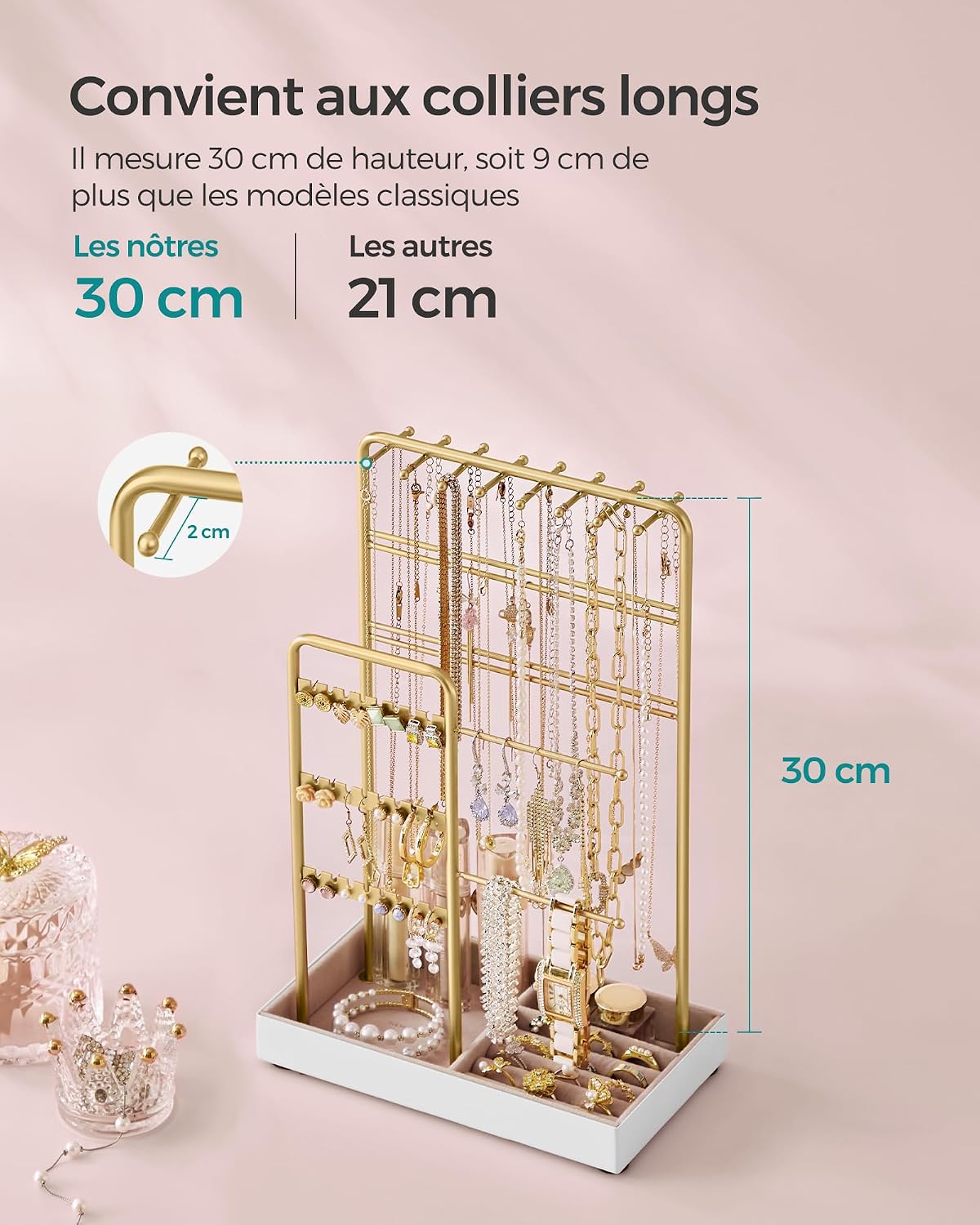 Thumbnail 6 de SONGMICS JJS021A01 Porte-bijoux 24 paires