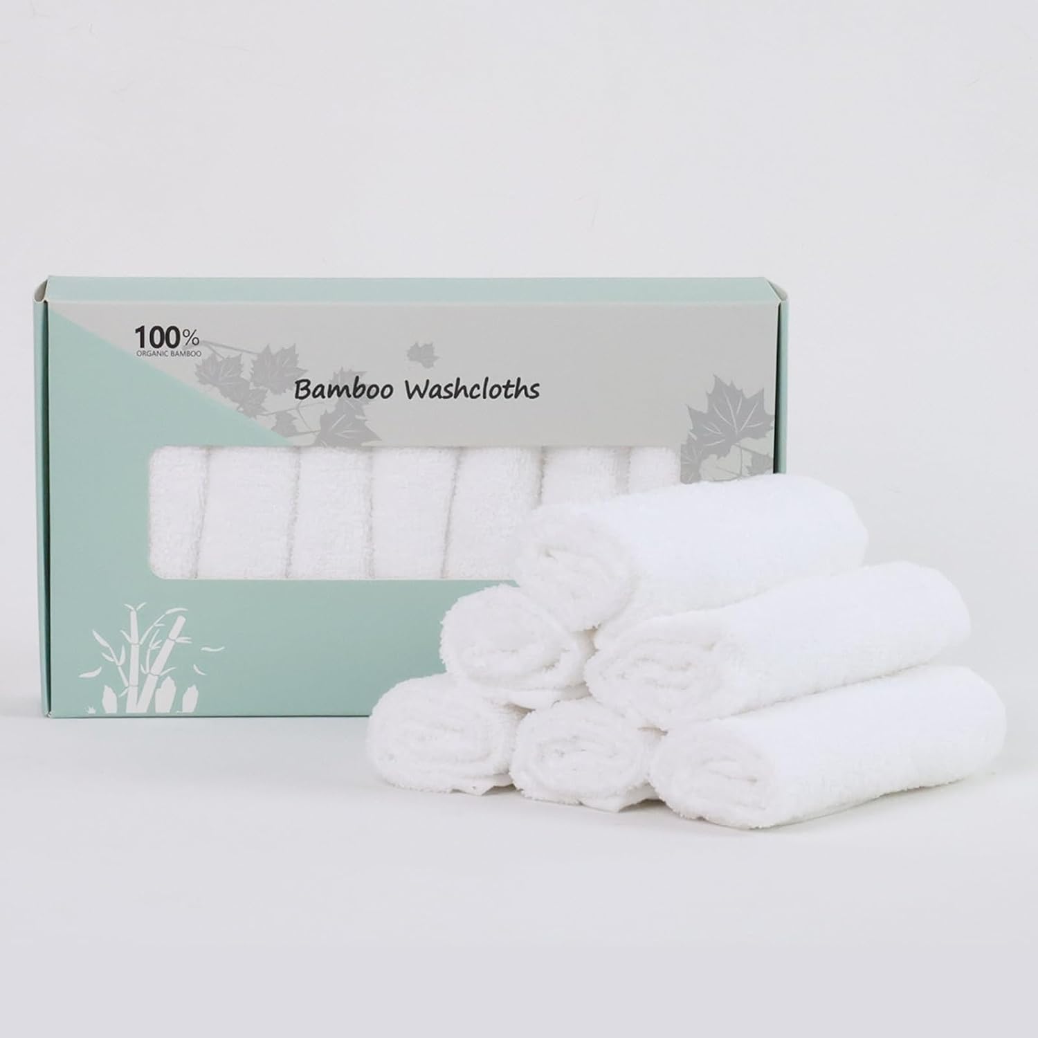 Detalle de Baby washcloths 8 pack bamboo 10×10 inch