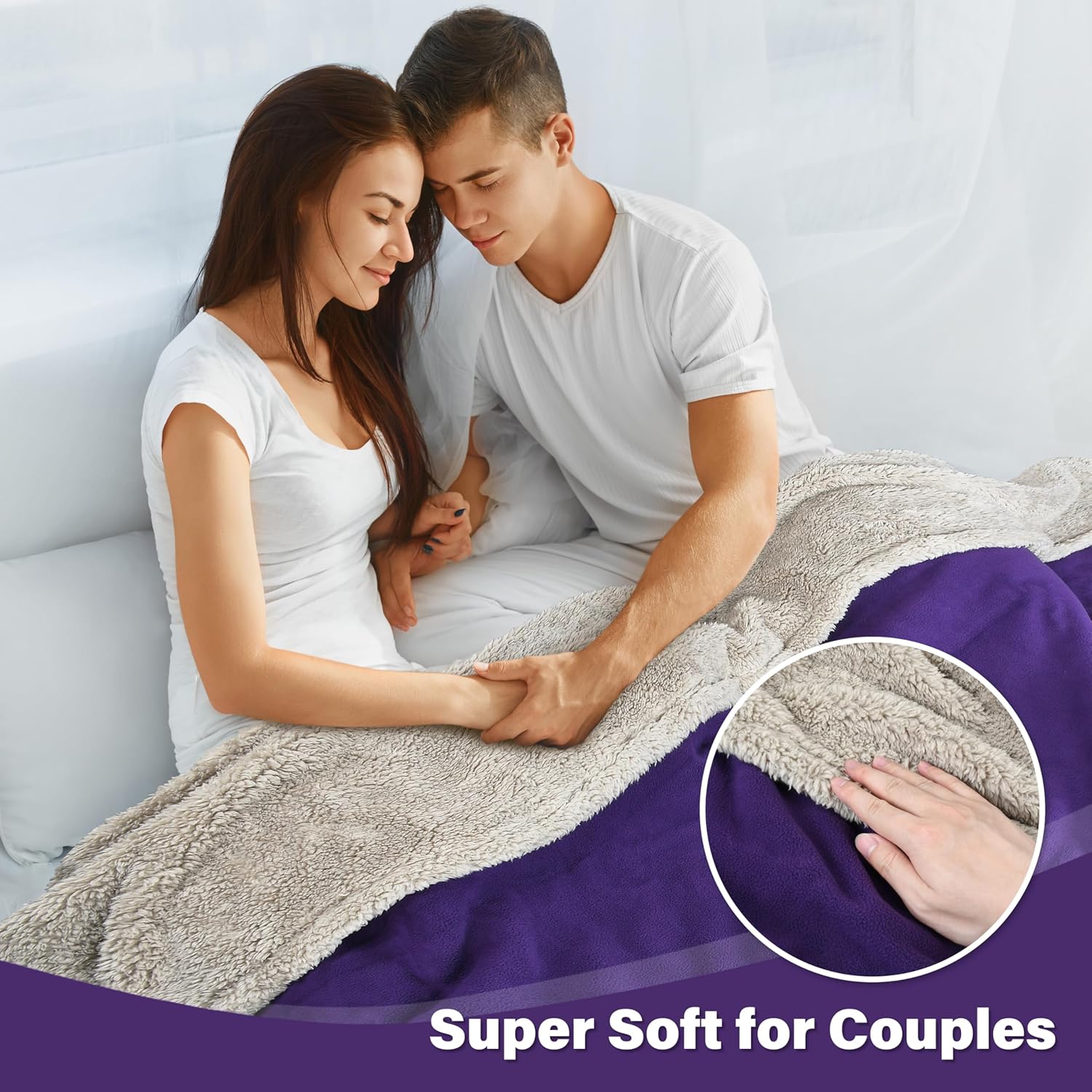 Thumbnail 4 de Catalonia Classy Waterproof Love Blanket for Bed