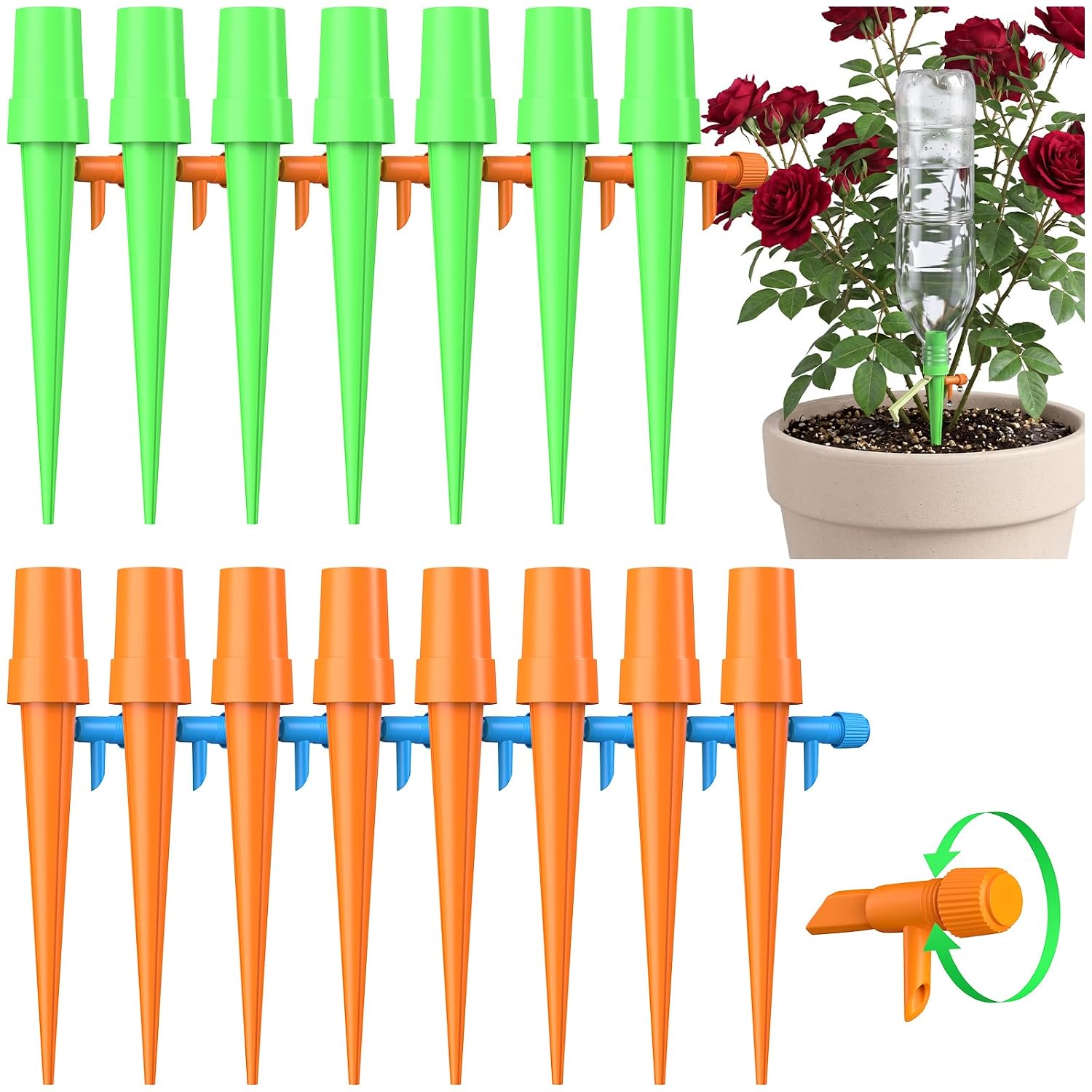 Detalle de Arrosage automatique d'intérieur MaidellAir – Kit de 15 pièces (20,5–28 mm) pour balcon, jardin et plantes d’intérieur