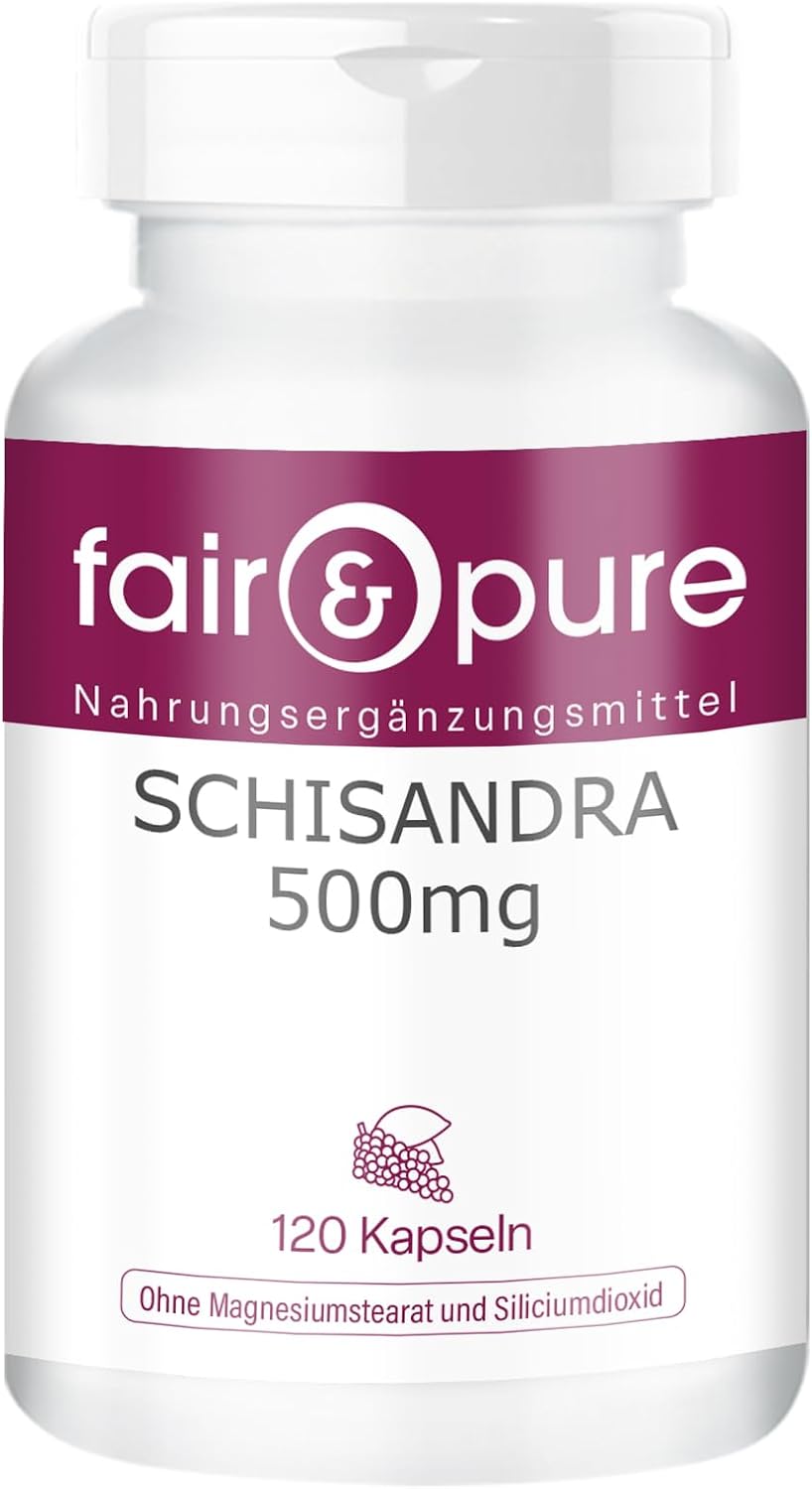 Detalle de Fair & Pure Schisandra Kapseln 500 mg Extrakt – 120 Stück