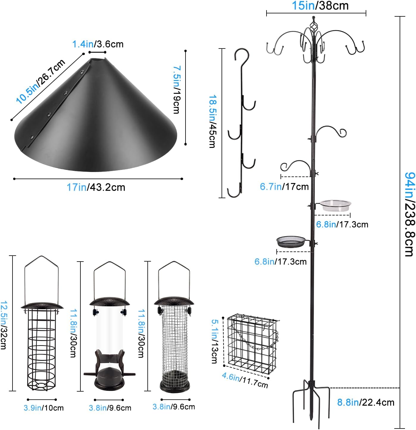 Thumbnail 4 de Bird feeding station kit 238.8cm pole