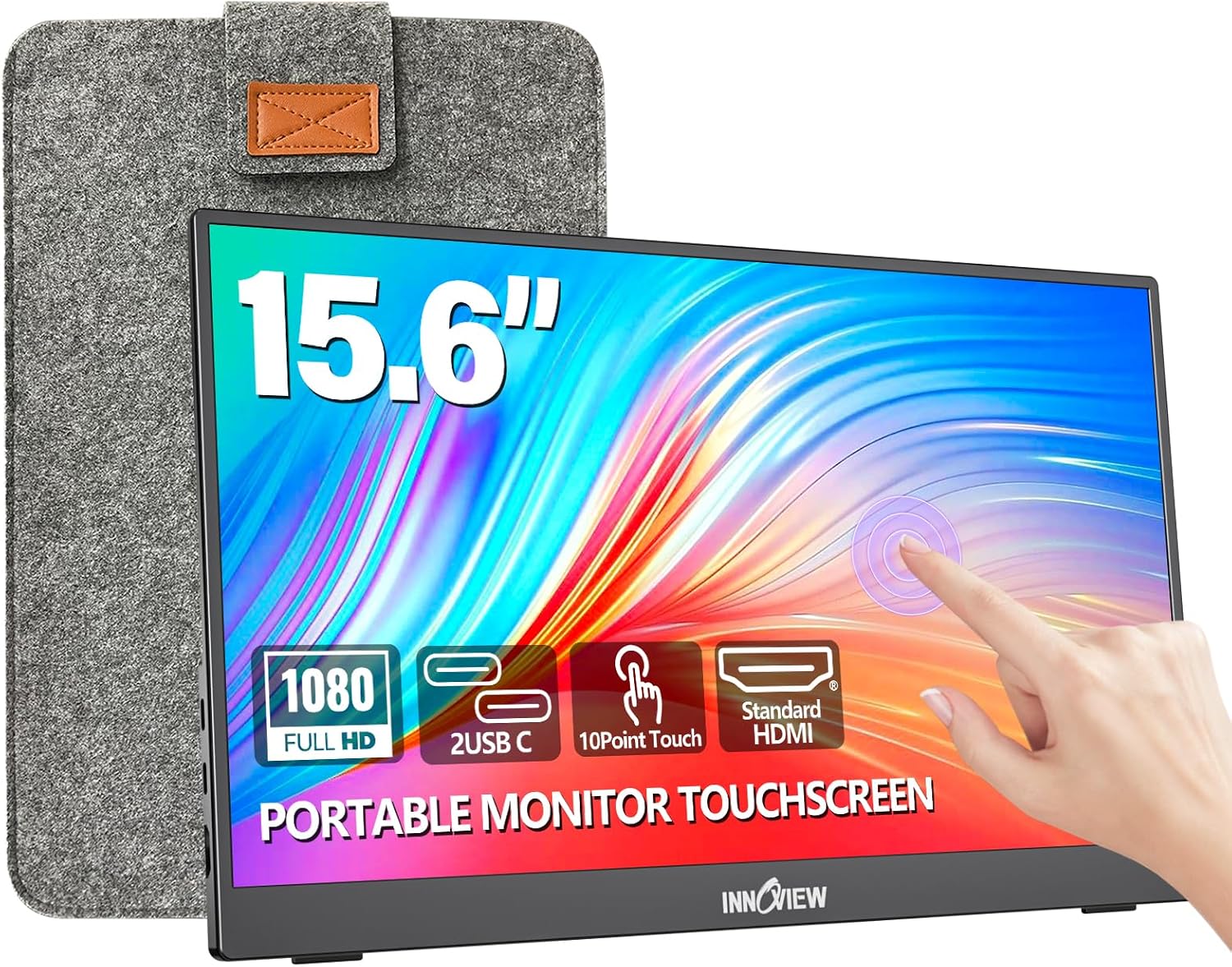 Detalle de InnoView Portable Monitor Touchscreen 15.6" 1080P