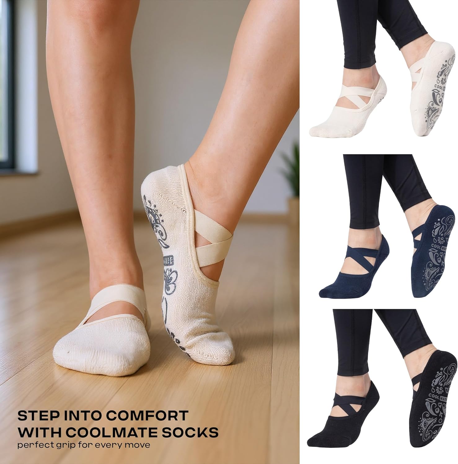 Detalle 2 de CoolMate Pilates Socks 4-Pack