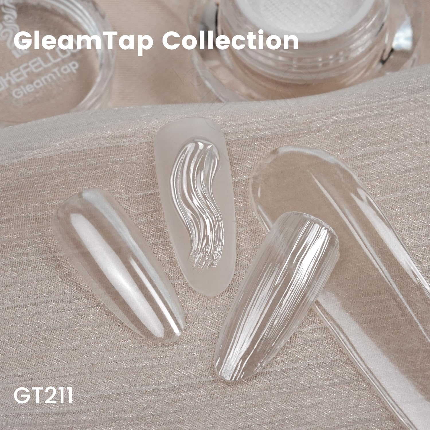 Detalle 2 de YOKE FELLOW GleamTap GT211 Magic White Chrome Nail Powder