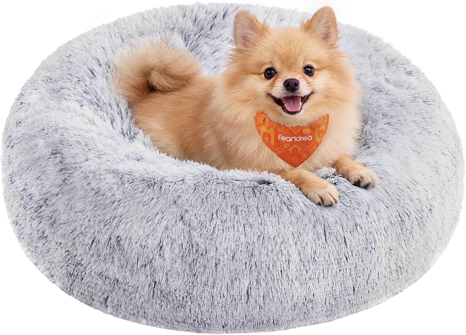 Thumbnail 6 de Feandrea Hundebett flauschig Donut-Kissen (PGW041S01), waschbar, 90 cm Durchmesser
