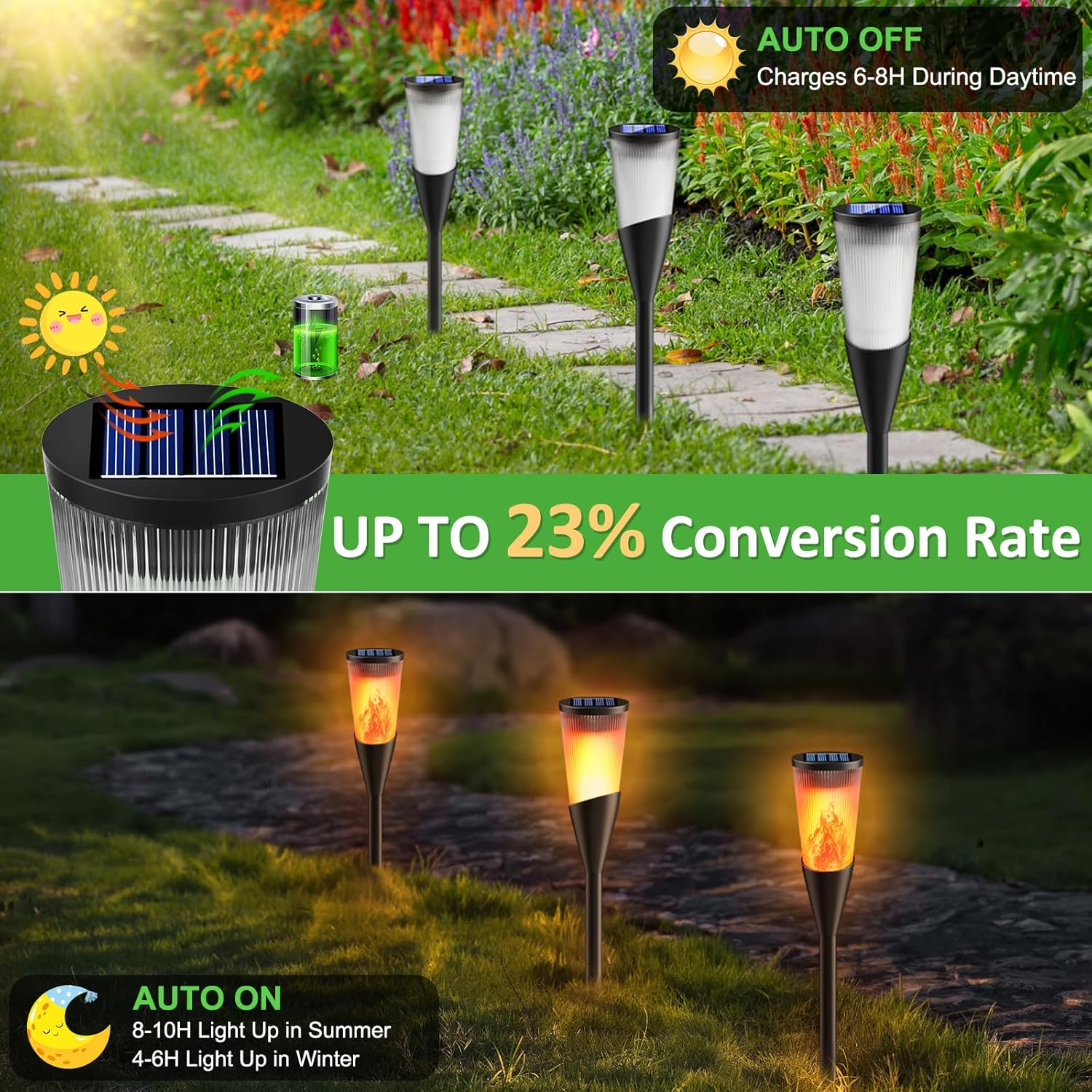 Thumbnail 2 de FIFIying Solar Lights Outdoor Garden 6 Pack