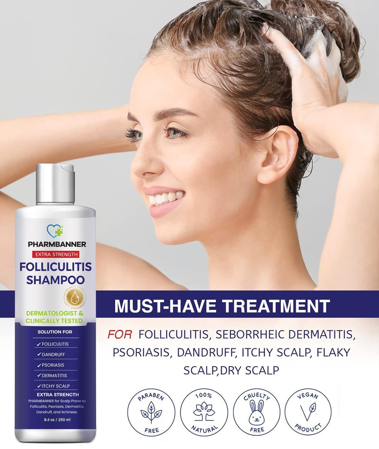 Thumbnail 6 de PHARMBANNER Shampoo gegen Follikulitis 250 ml