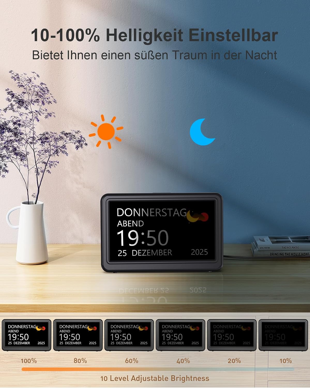 Thumbnail 2 de Roxicosly Digitaler Kalender 7 Zoll 📅