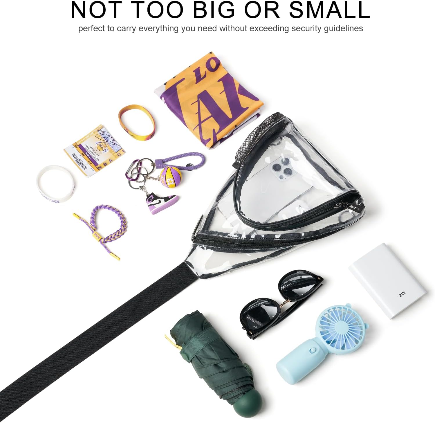 Thumbnail 4 de LATMAP 7L Clear Waist Bag (Belt Bag/Crossbody) for Travel, Stadium Events & Daily Use