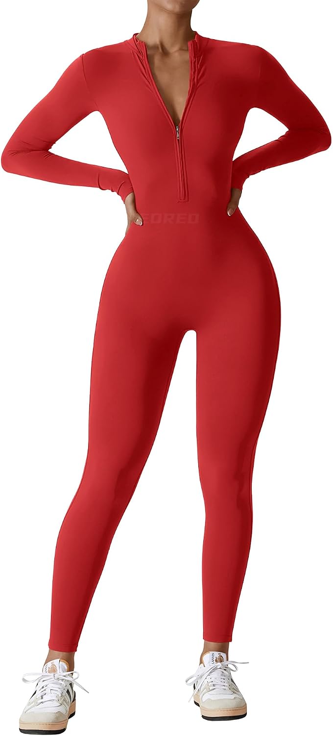 Detalle de YEOREO Long Sleeve Workout Jumpsuit 87% Nylon 💃