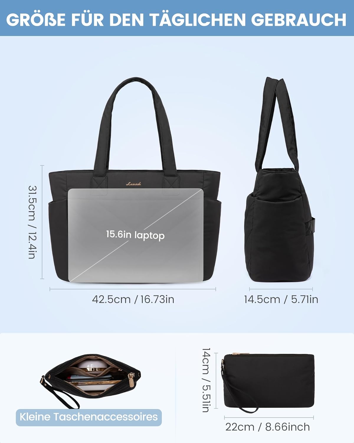 Thumbnail 4 de LOVEVOOK Laptoptasche 15,6 Zoll