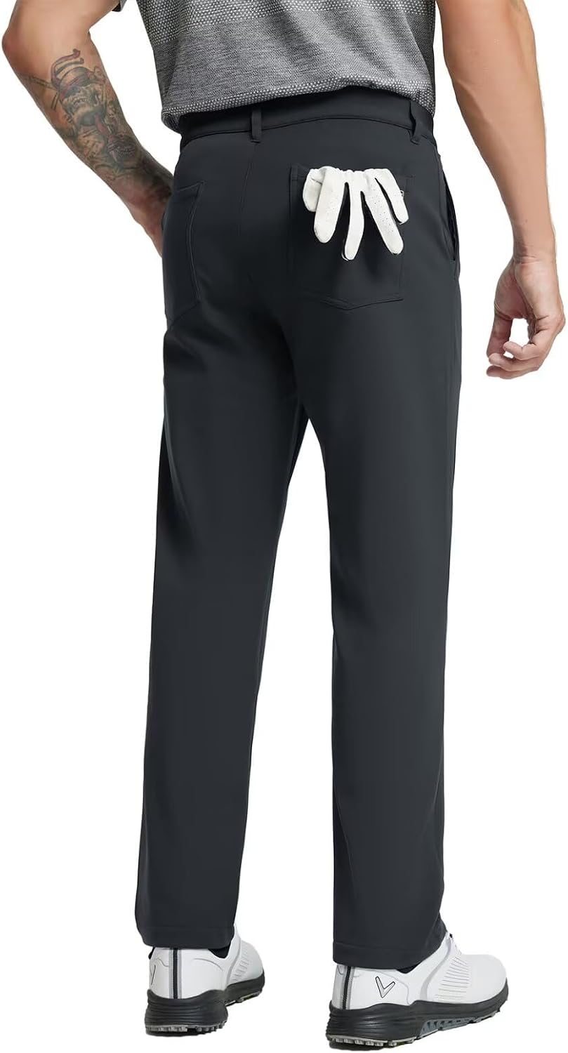 Detalle de M MAELREG Men's Fleece-Lined Golf Pants, Water-Resistant Stretch Softshell
