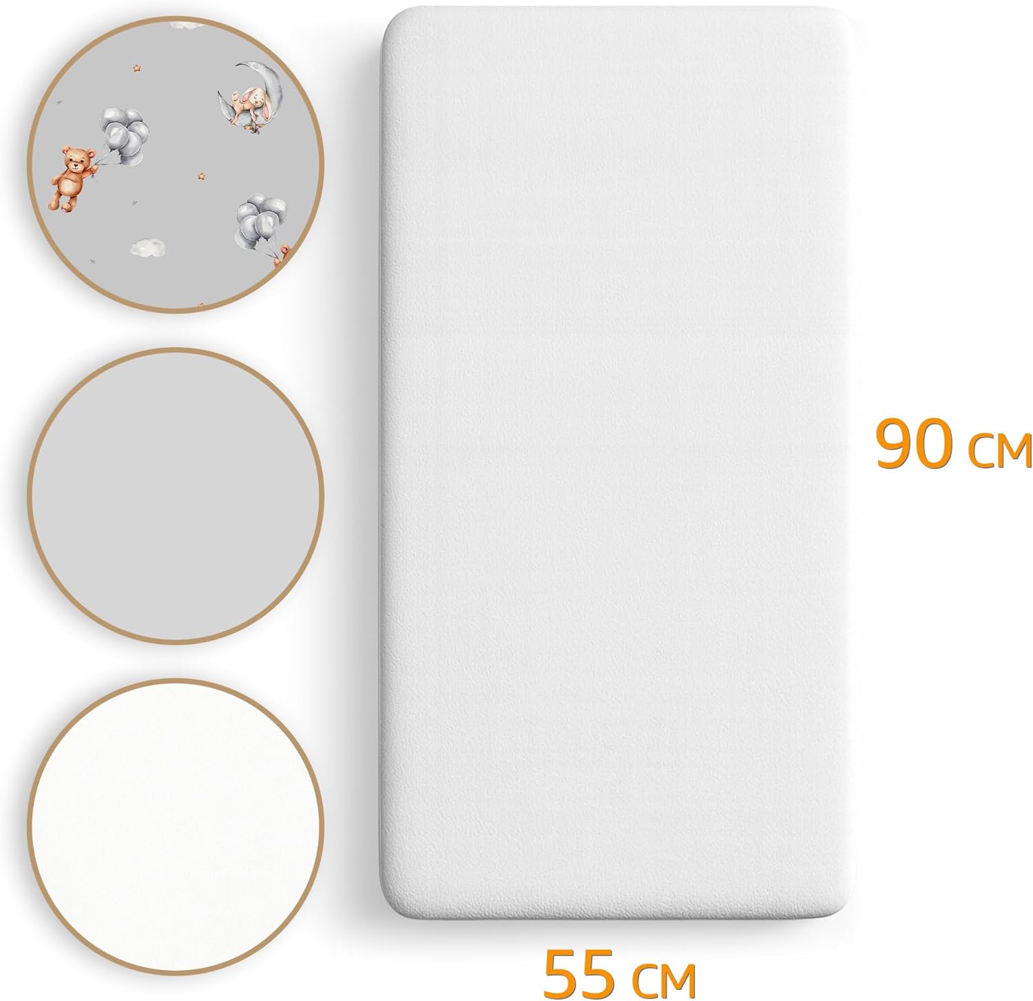 Thumbnail 1 de Totsy Baby Drap Housse cododo 55x90 cm avec protège-matelas imperméable – lot de 3