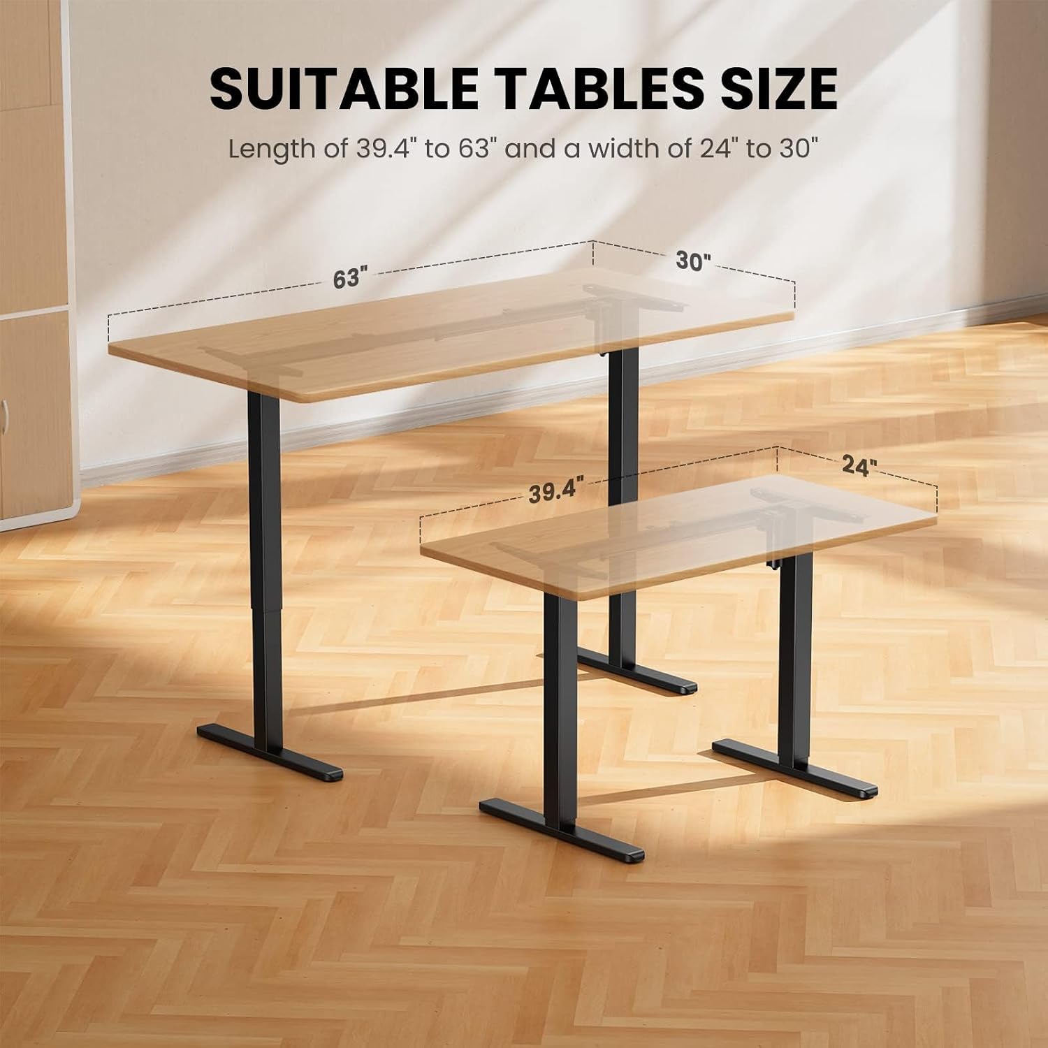 Detalle 2 de ErGear Electric Standing Desk Frame for 39.4–63.3-Inch Desktops