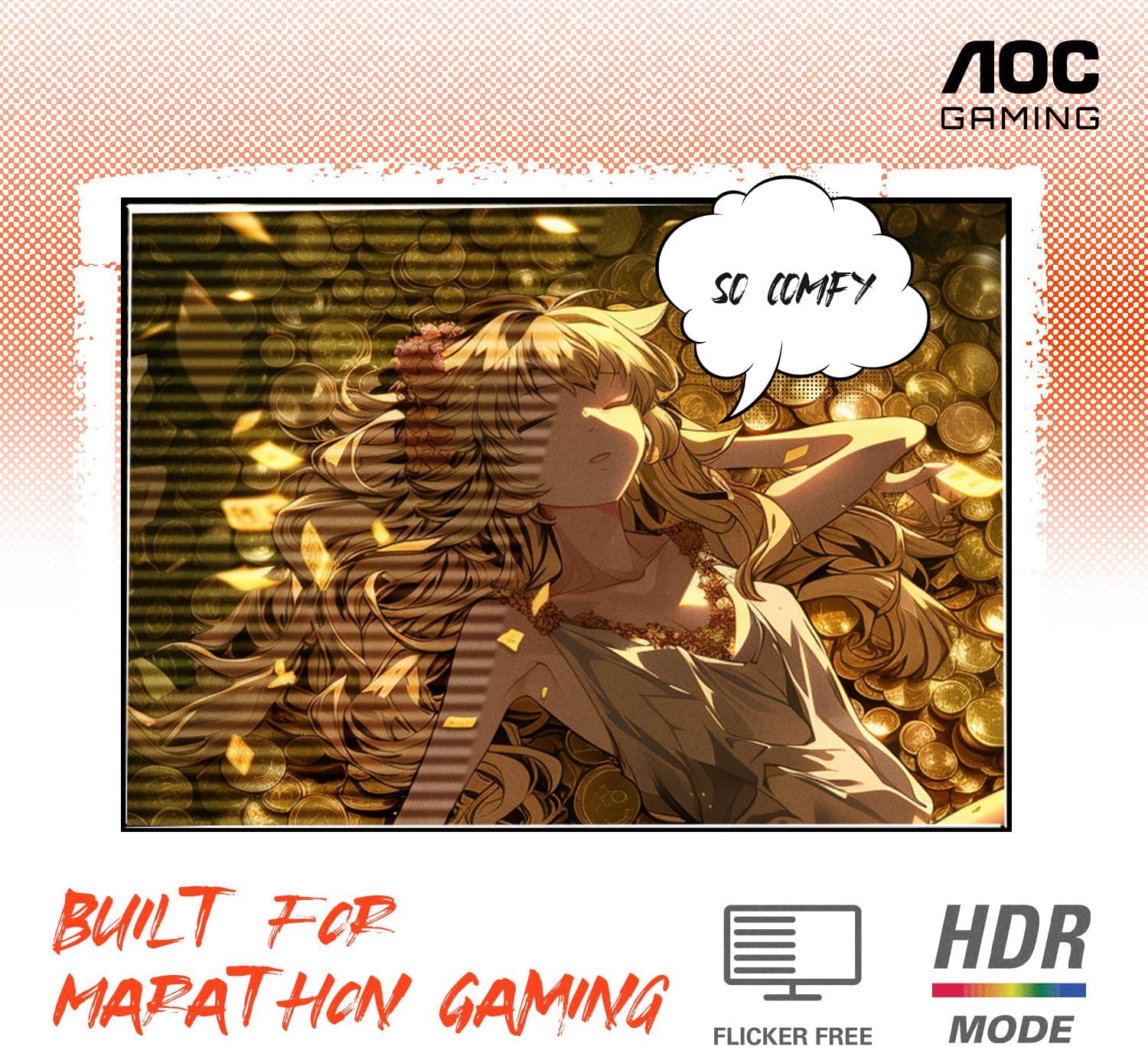 Detalle 2 de AOC CQ27G4H 27" Curved Gaming Monitor with QHD 2560x1440