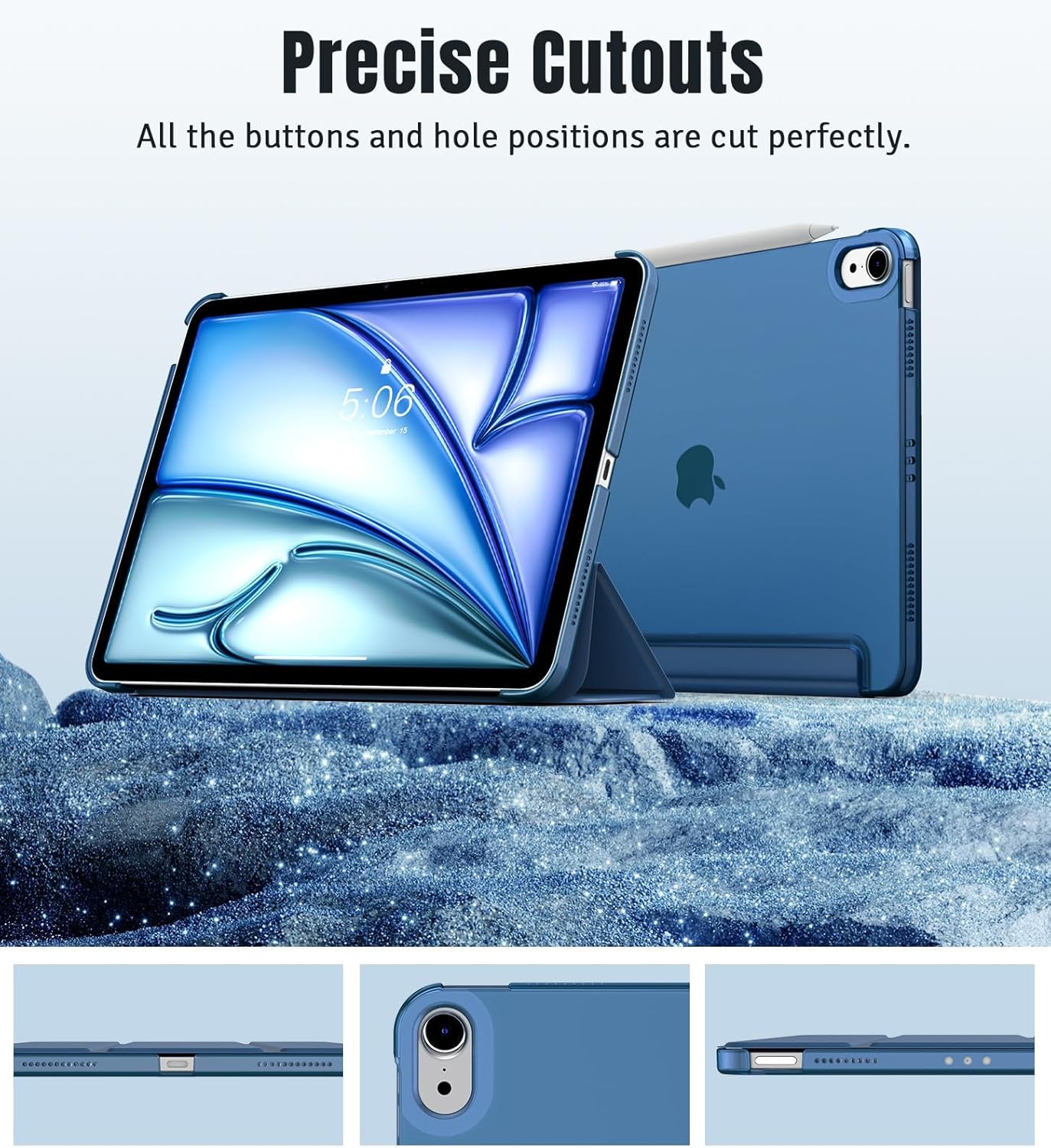 Thumbnail 5 de TiMOVO Slim Translucent Case for iPad Air 11 Inch (M4/M3/M2) – Abyss Blue