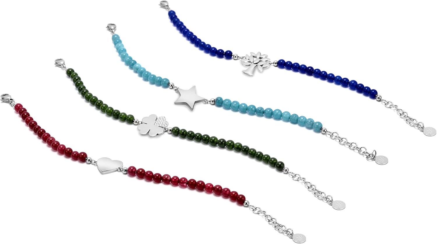 Detalle de Morellato Bracciale Donna VALENTINA in Acciaio con Agata naturale – SATQ08