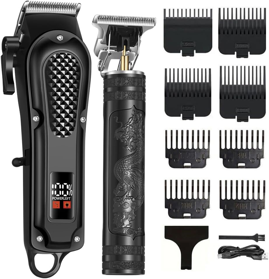 Detalle de OIYO Cordless Hair Clippers for Men: All-in-One Self Haircut Kit for Home Grooming