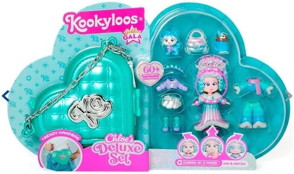 Detalle de KOOKYLOOS PKLSP104IN160 Chloe’s Golden Gala Deluxe Set – lalka modowa z 3 strojami