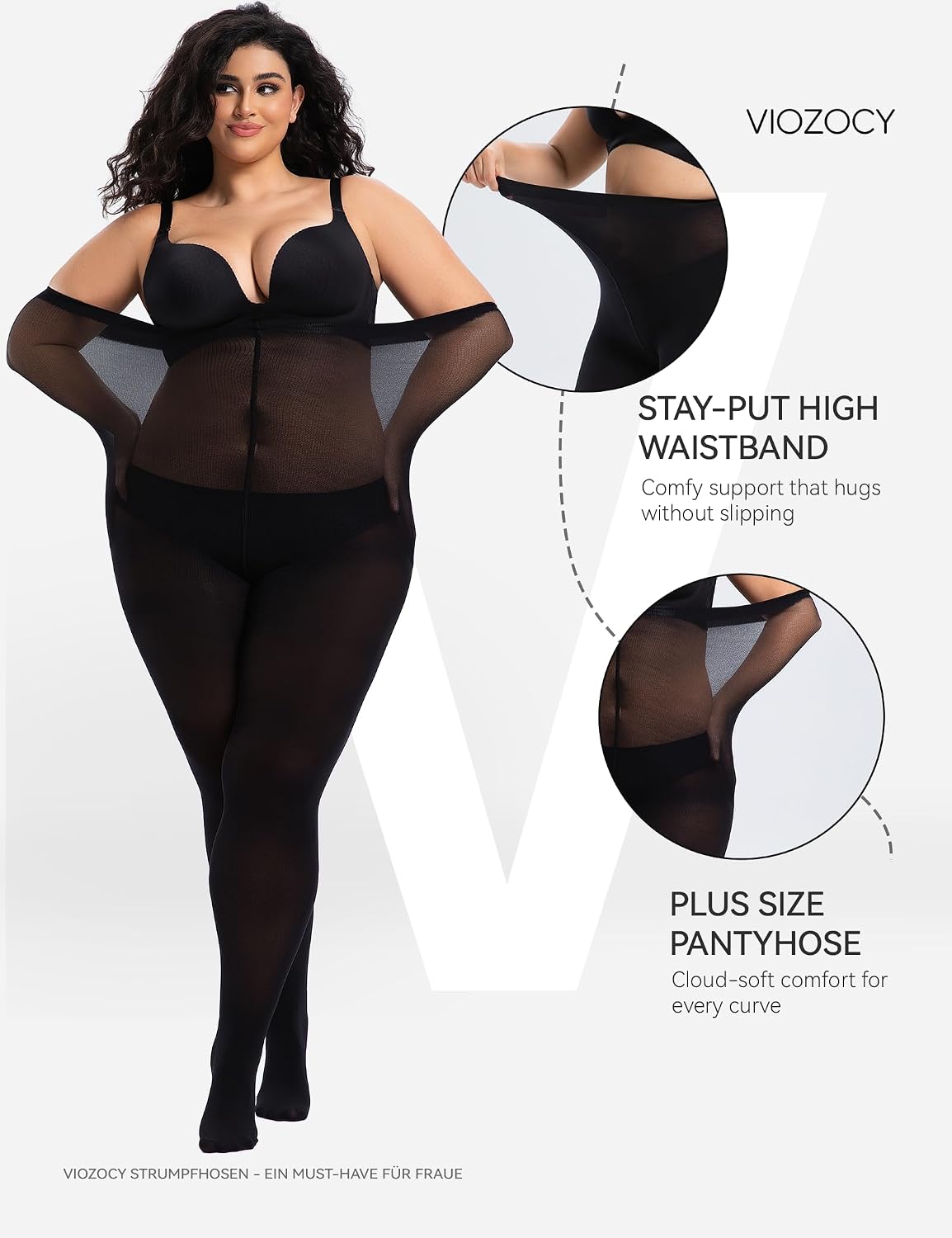 Detalle de Viozocy Collant Grande Taille XL–4XL