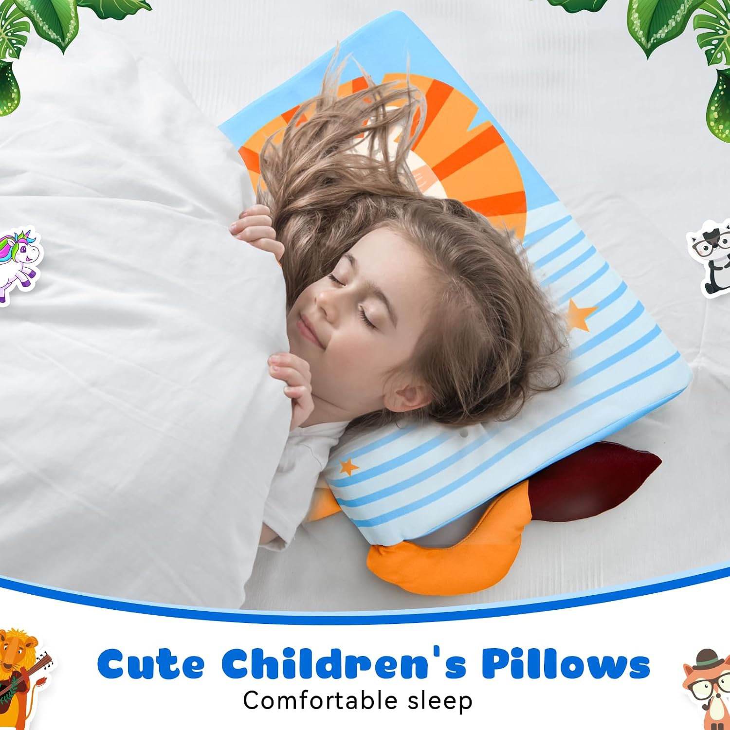 Thumbnail 4 de YAOZUP Schlummerkids Calmly Kinderkopfkissen (Löwe) 46x26 cm – ergonomisches Komfortkissen für Kinder