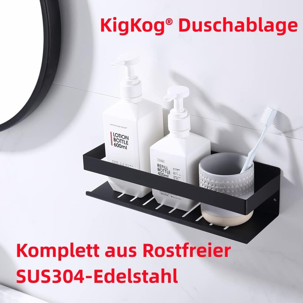 Detalle de KigKog K07-30MB mensola doccia 30 cm