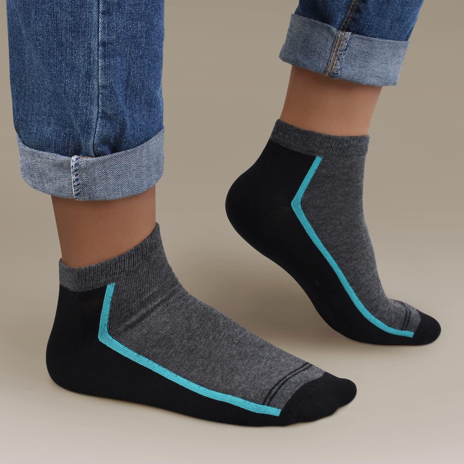 Thumbnail 3 de L&K 12 paia di calze da uomo sportive sneaker in cotone multicolore 2121